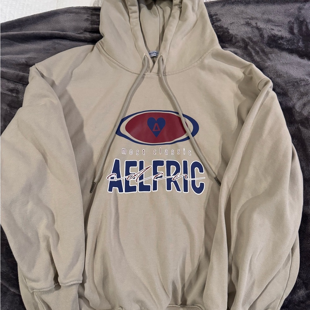 Aelfric Eden Beige Graphic Hoodie